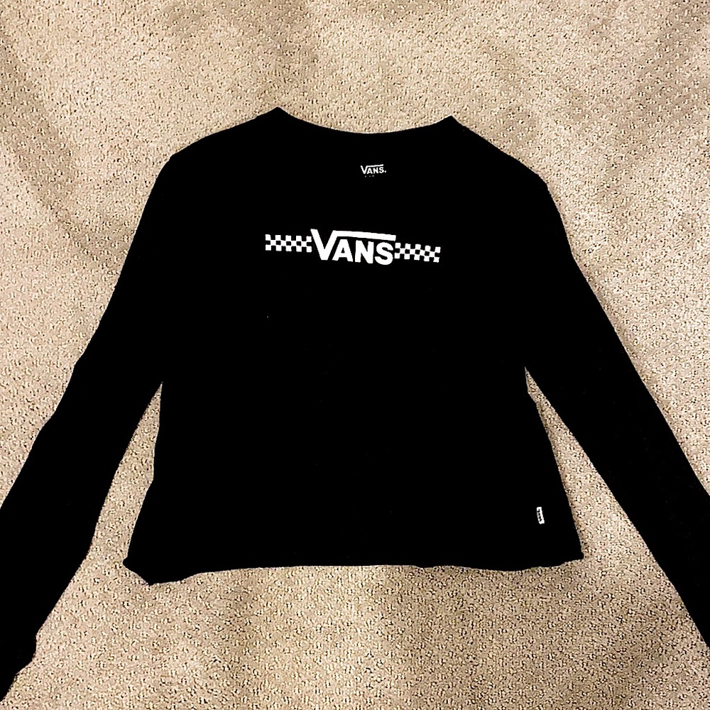 vans long-sleeved cropped shirt